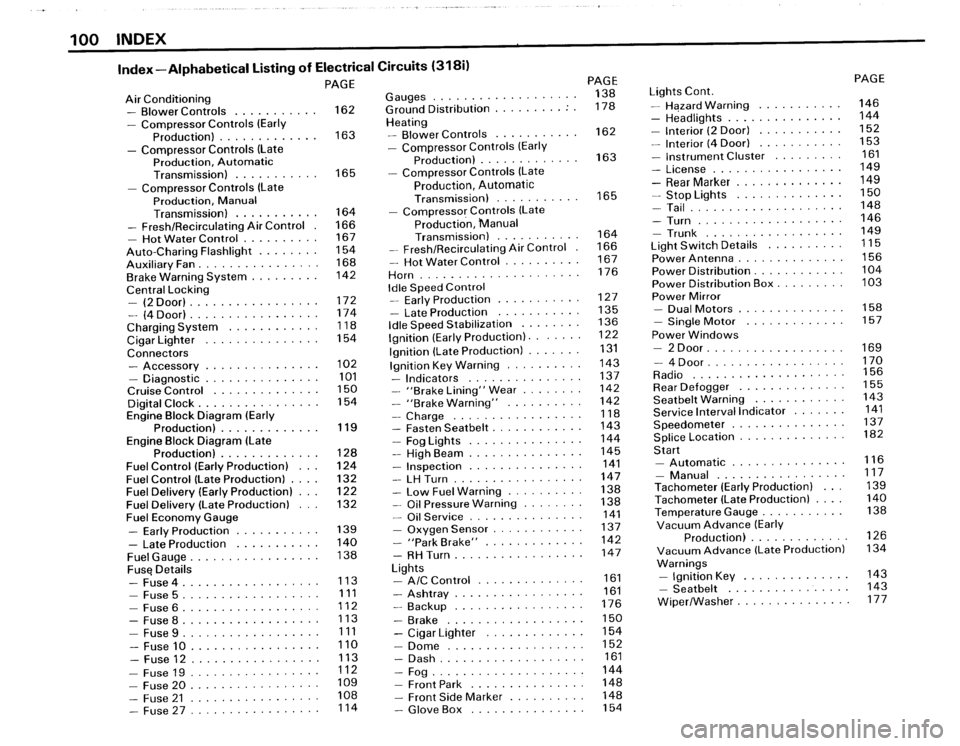 BMW 318i 1985 E30 Electrical Troubleshooting Manual 