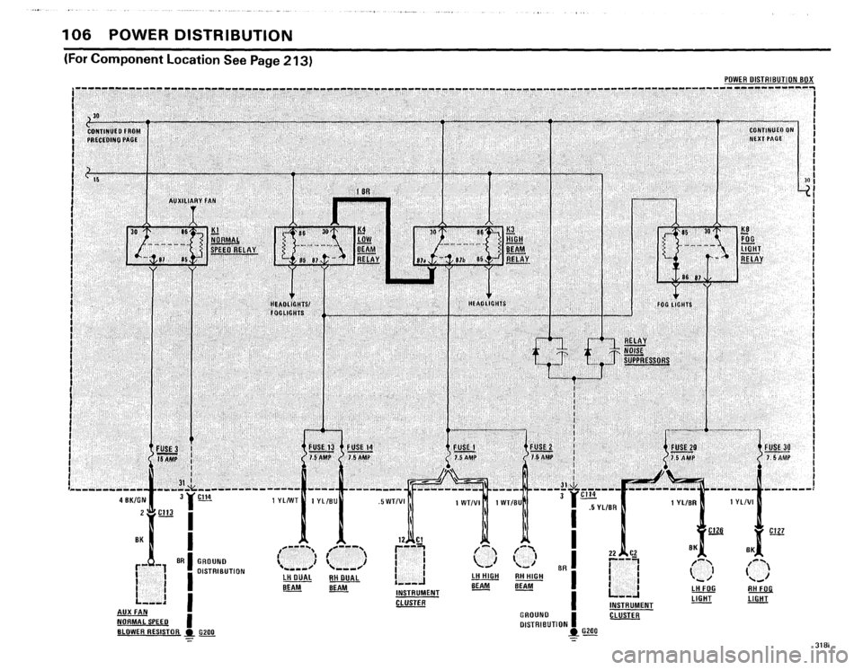 BMW 318i 1985 E30 Electrical Troubleshooting Manual 