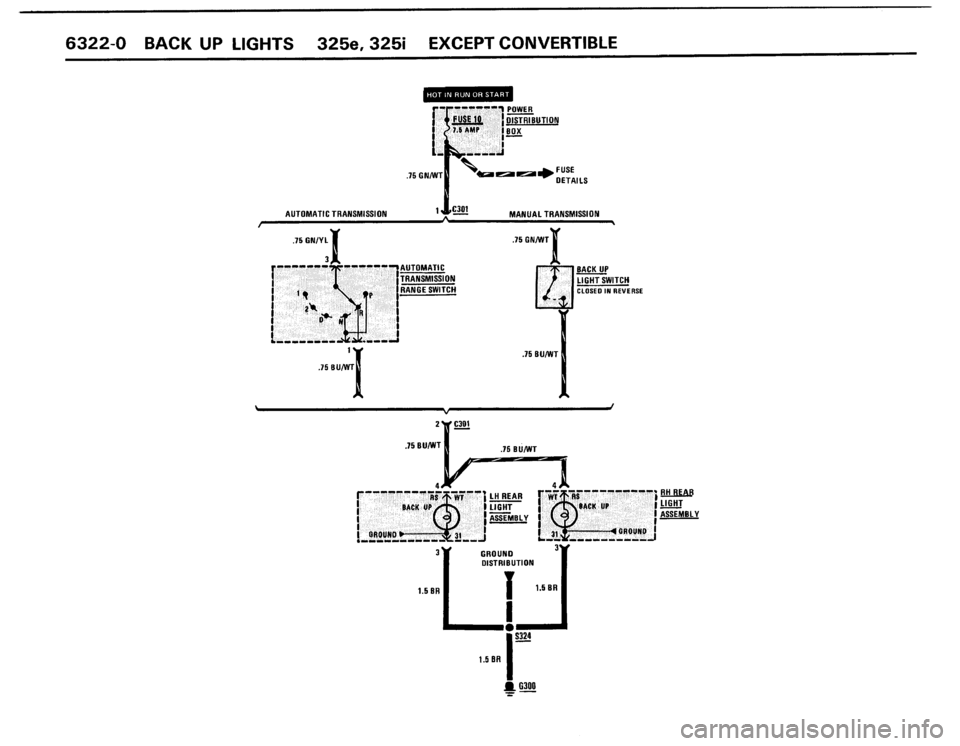 BMW 325i 1987 E30 Electrical Troubleshooting Manual 