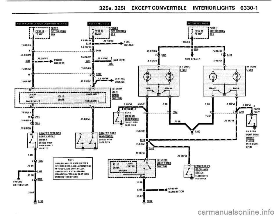 BMW 325i 1987 E30 Electrical Troubleshooting Manual 