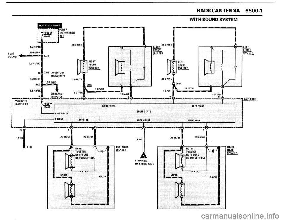 BMW 325i 1987 E30 Electrical Troubleshooting Manual 