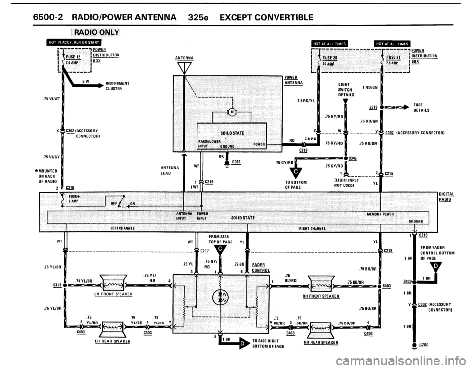 BMW 325i 1987 E30 Electrical Troubleshooting Manual 