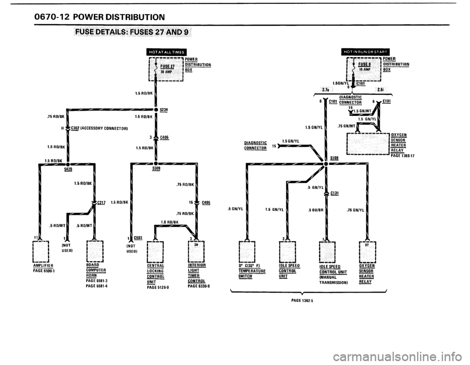 BMW 325i 1987 E30 Electrical Troubleshooting Manual 