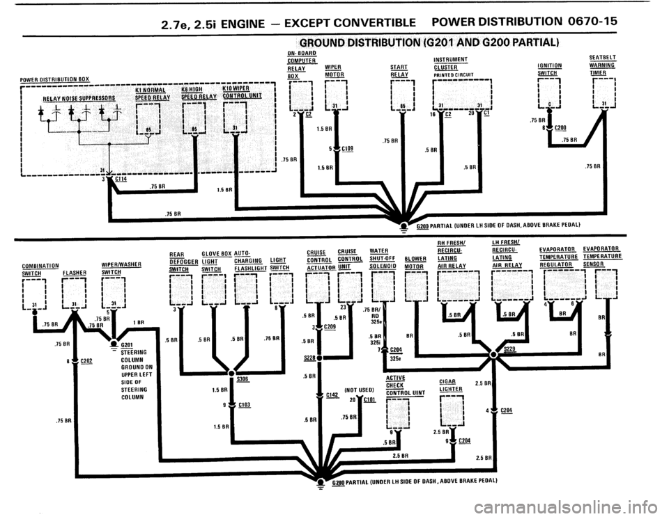 BMW 325i 1987 E30 Electrical Troubleshooting Manual 
