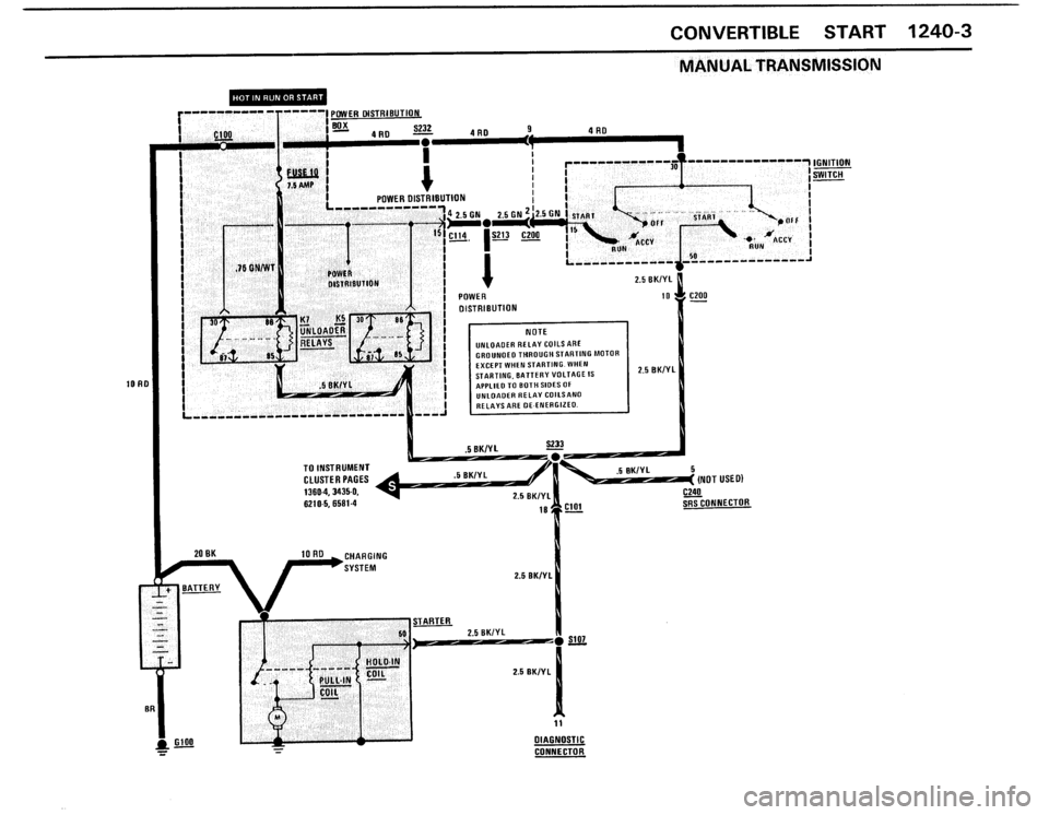 BMW 325i 1987 E30 Electrical Troubleshooting Manual 