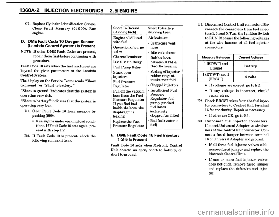 BMW 325i 1987 E30 Electrical Troubleshooting Manual 