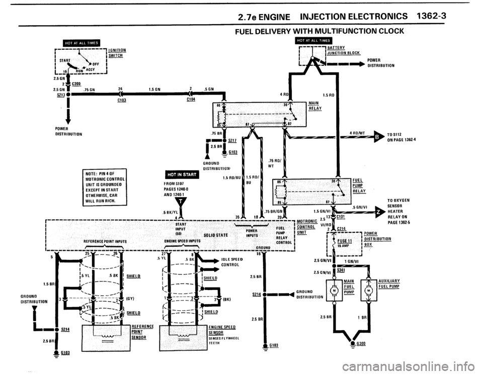 BMW 325i 1987 E30 Electrical Troubleshooting Manual 