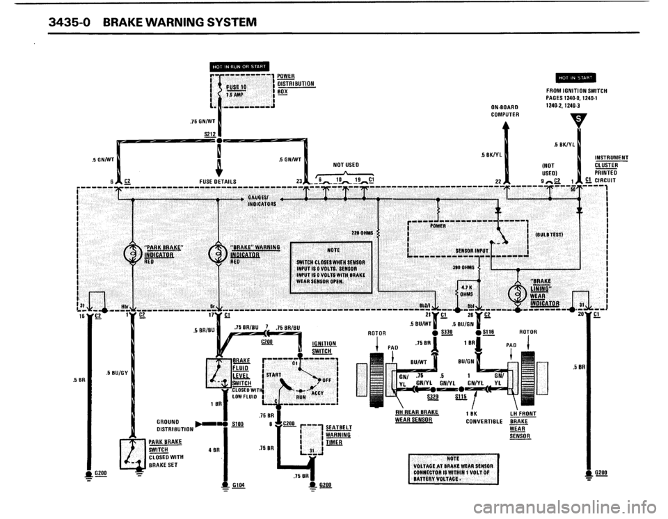 BMW 325i 1987 E30 Electrical Troubleshooting Manual 