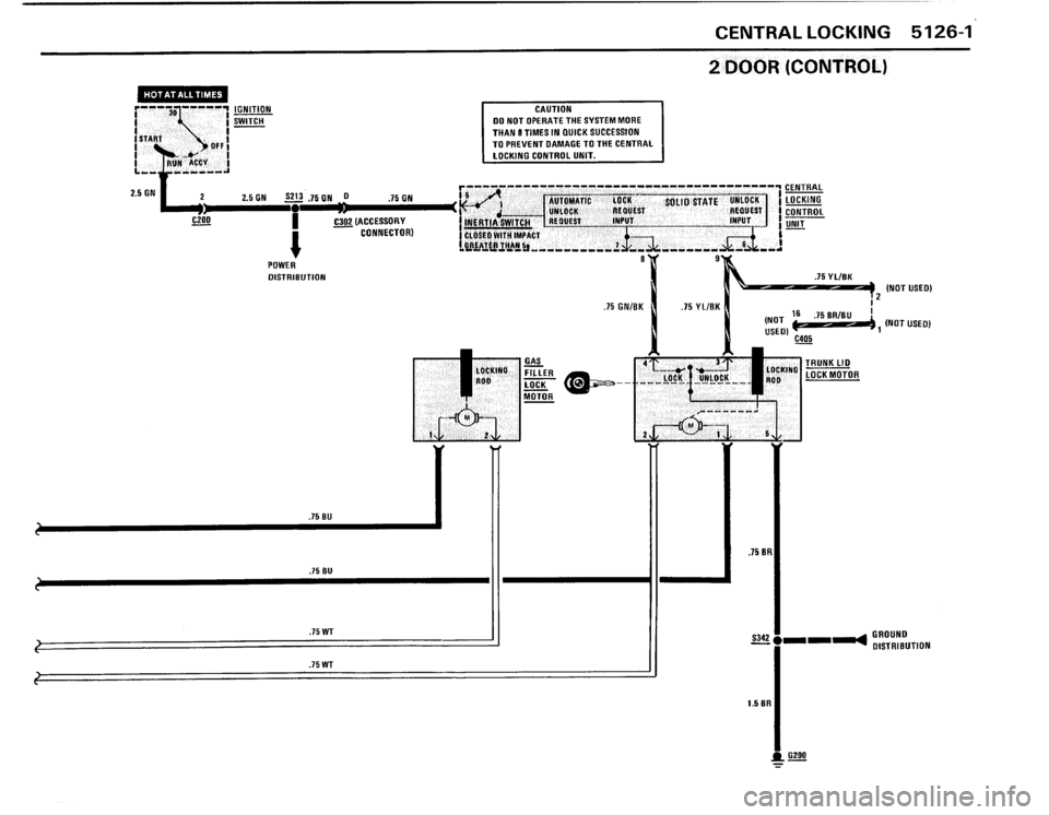 BMW 325i 1987 E30 Electrical Troubleshooting Manual 