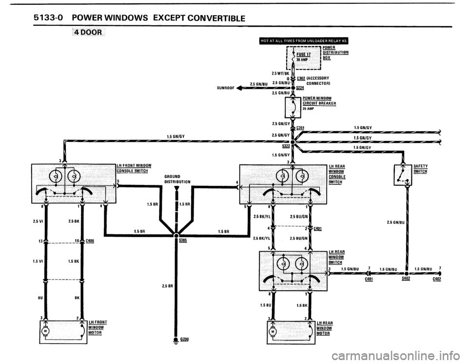 BMW 325i 1987 E30 Electrical Troubleshooting Manual 