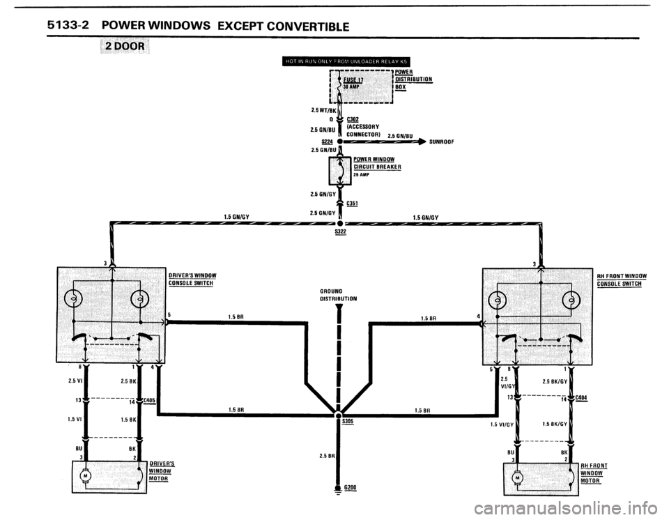 BMW 325i 1987 E30 Electrical Troubleshooting Manual 