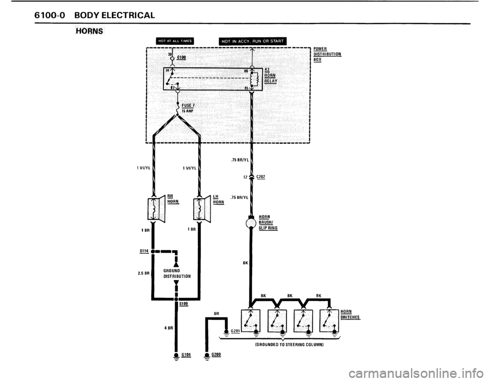 BMW 325i 1987 E30 Electrical Troubleshooting Manual 