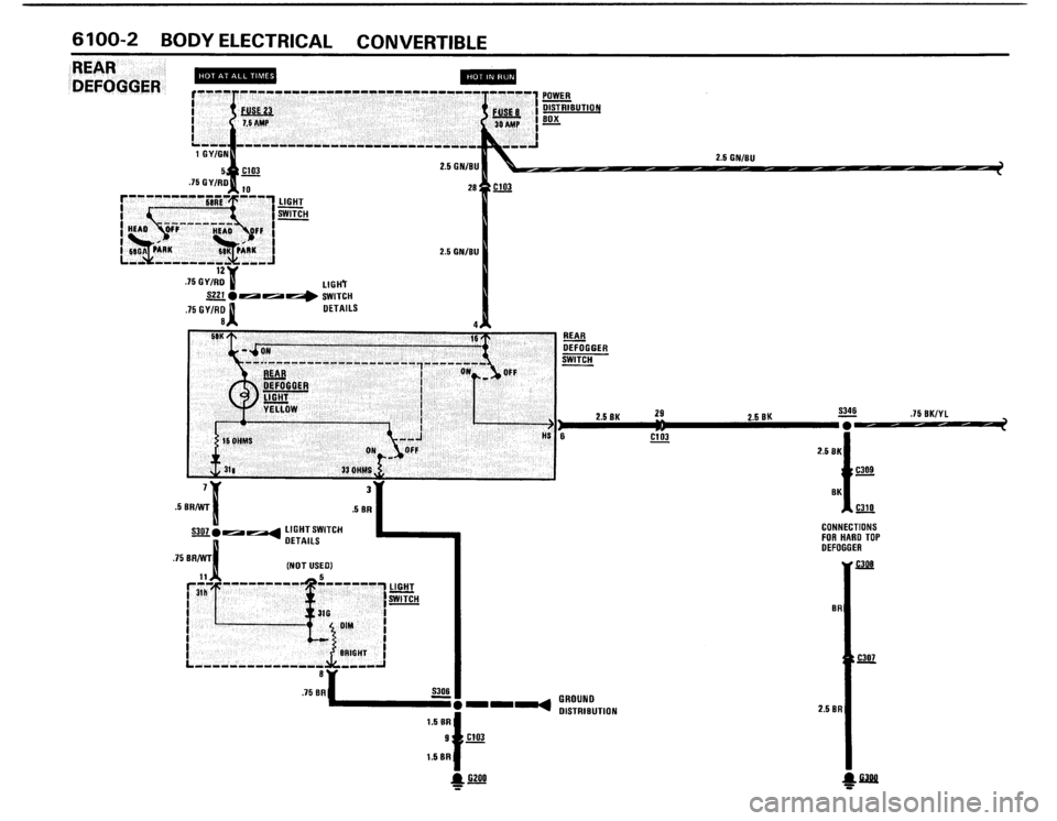 BMW 325i 1987 E30 Electrical Troubleshooting Manual 