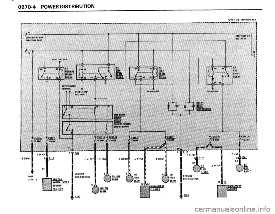 BMW 325i CONVERTIBLE 1988 E30 Electrical Troubleshooting Manual 