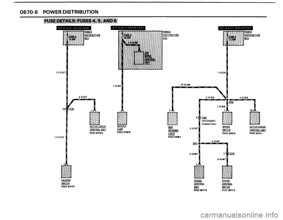 BMW 325i CONVERTIBLE 1988 E30 Electrical Troubleshooting Manual 