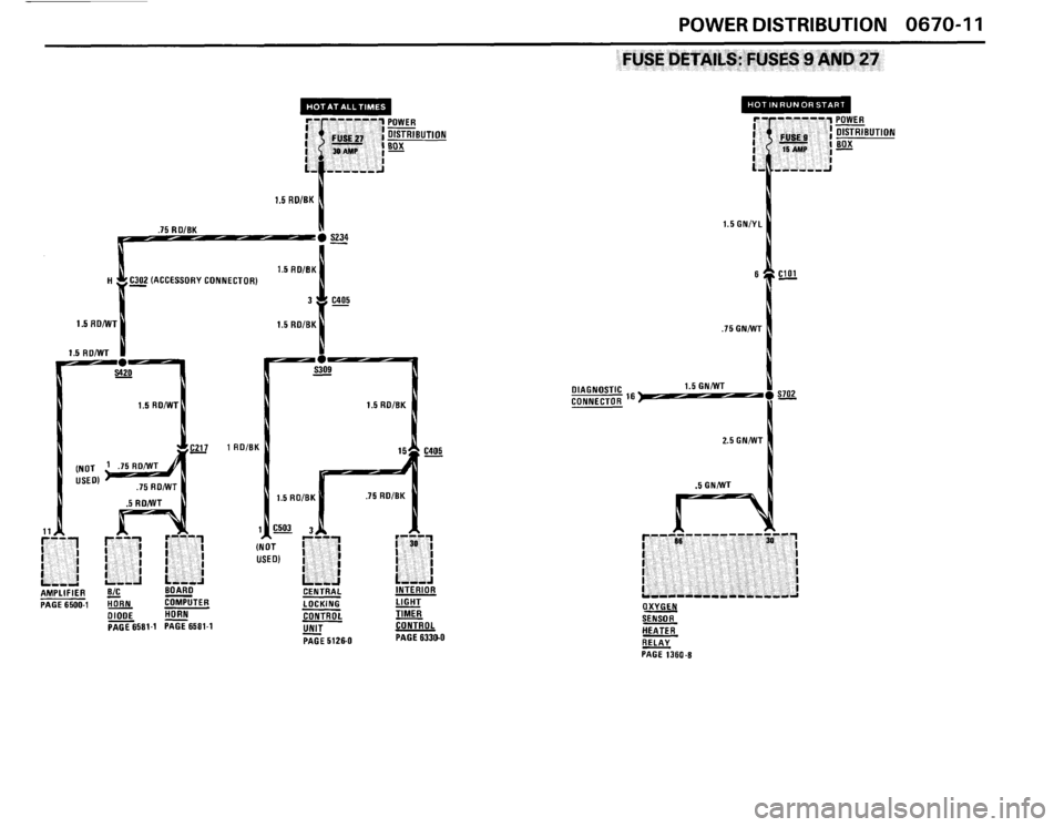 BMW 325i CONVERTIBLE 1988 E30 Electrical Troubleshooting Manual 