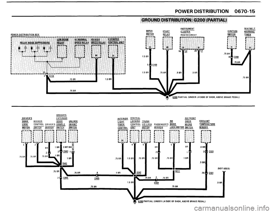 BMW 325i CONVERTIBLE 1988 E30 Electrical Troubleshooting Manual 