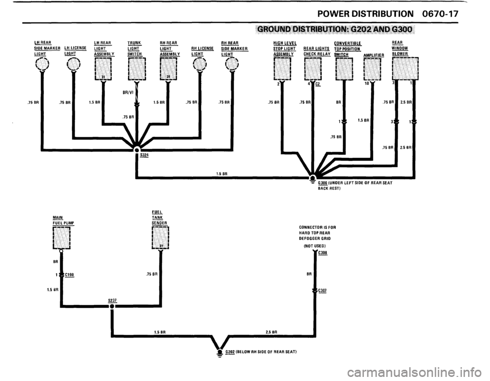 BMW 325i CONVERTIBLE 1988 E30 Electrical Troubleshooting Manual 