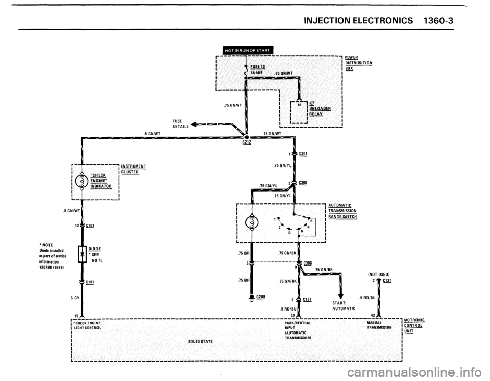 BMW 325i CONVERTIBLE 1988 E30 Electrical Troubleshooting Manual 