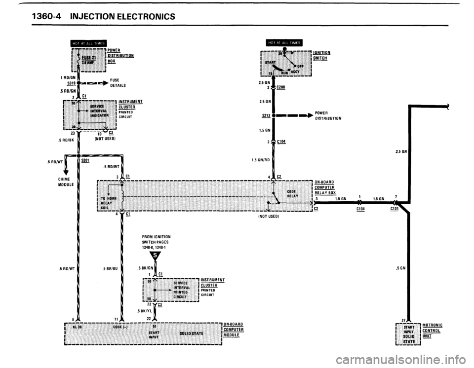 BMW 325i CONVERTIBLE 1988 E30 Electrical Troubleshooting Manual 