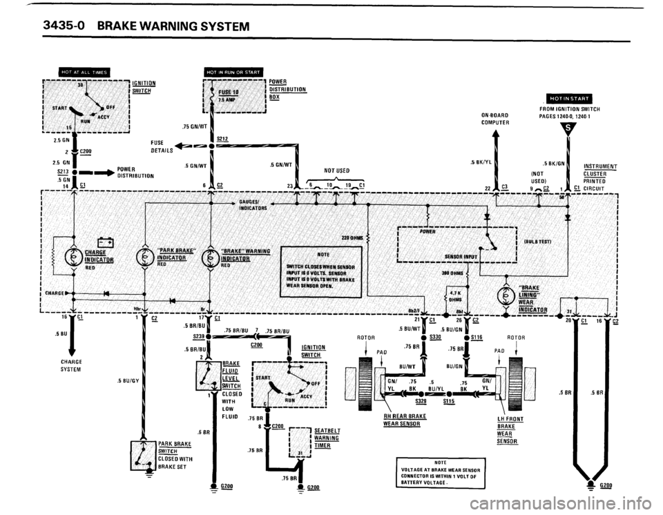 BMW 325i CONVERTIBLE 1988 E30 Electrical Troubleshooting Manual 