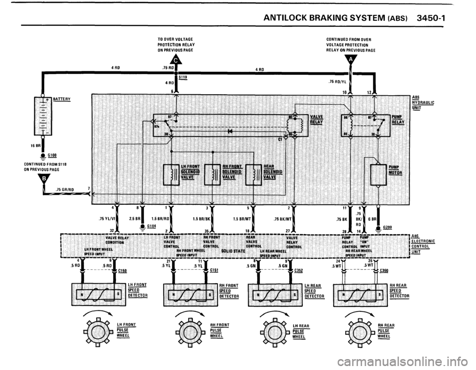 BMW 325i CONVERTIBLE 1988 E30 Electrical Troubleshooting Manual 