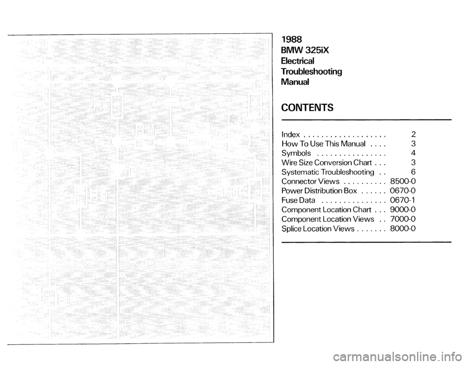 BMW 325IX 1988 E30 Electrical Troubleshooting Manual 