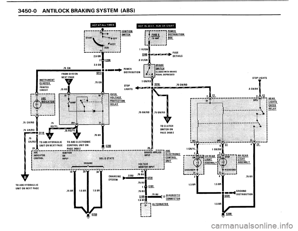 BMW 325IX 1988 E30 Electrical Troubleshooting Manual 