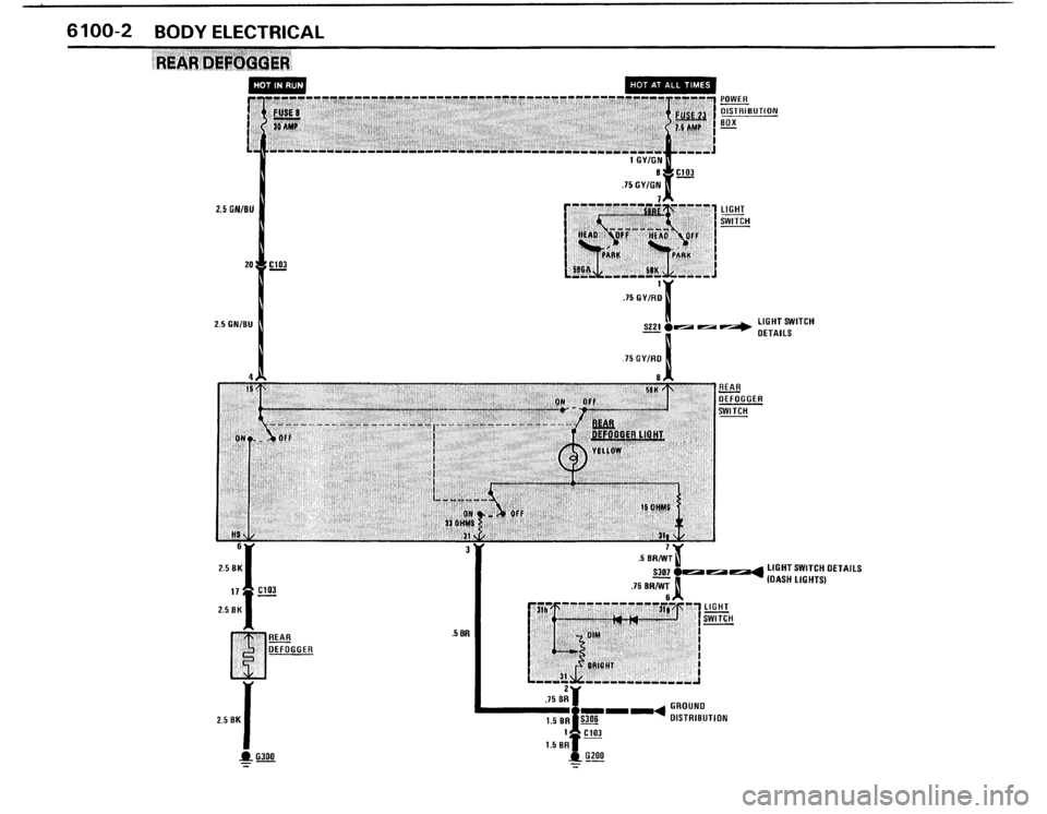 BMW 325IX 1988 E30 Electrical Troubleshooting Manual 