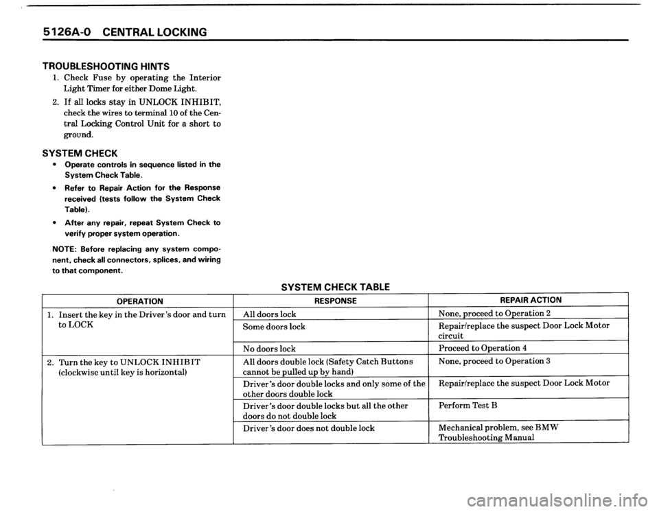 BMW M3 1988 E30 Electrical Troubleshooting Manual 