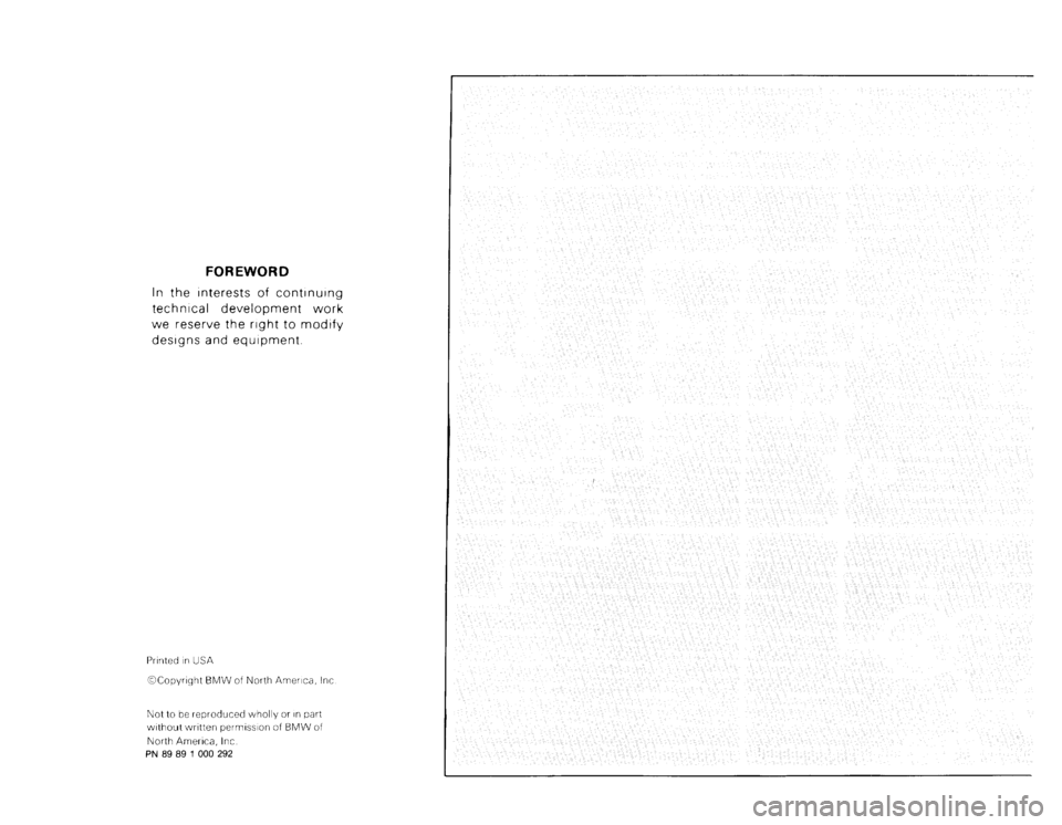 BMW 325i 1989 E30 Electrical Troubleshooting Manual 