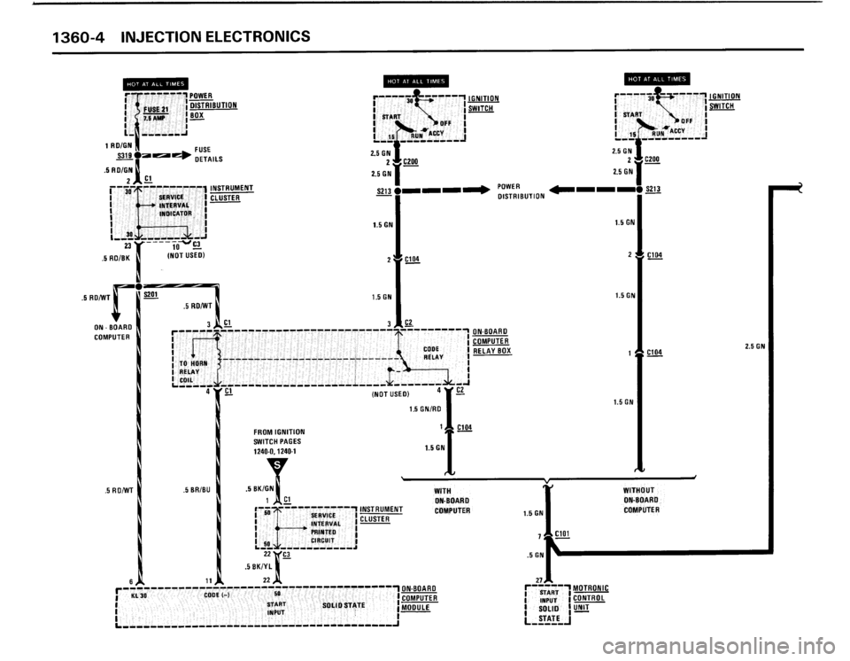 BMW 325i 1989 E30 Electrical Troubleshooting Manual 