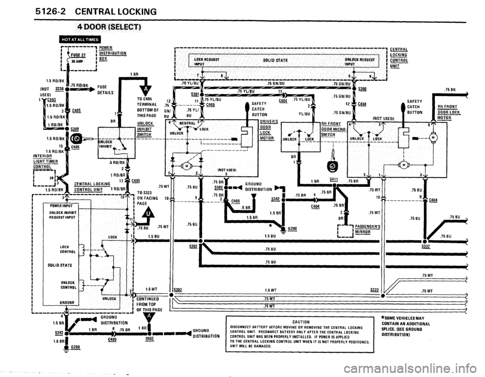 BMW 325i 1989 E30 Electrical Troubleshooting Manual 
