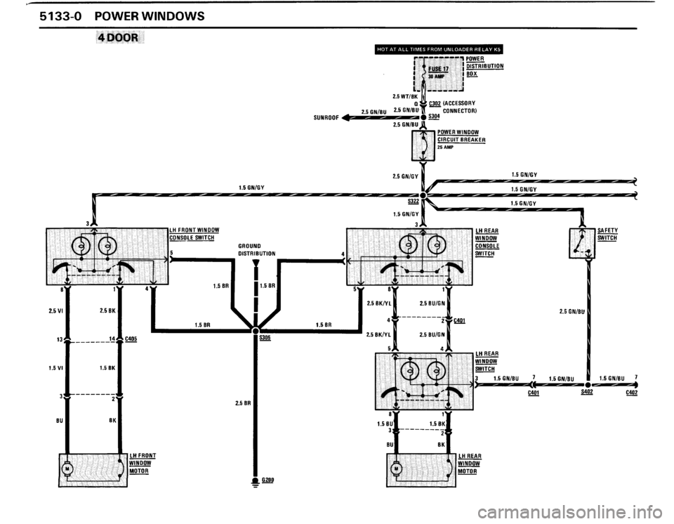 BMW 325i 1989 E30 Electrical Troubleshooting Manual 