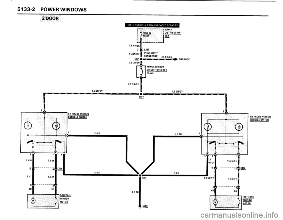 BMW 325i 1989 E30 Electrical Troubleshooting Manual 