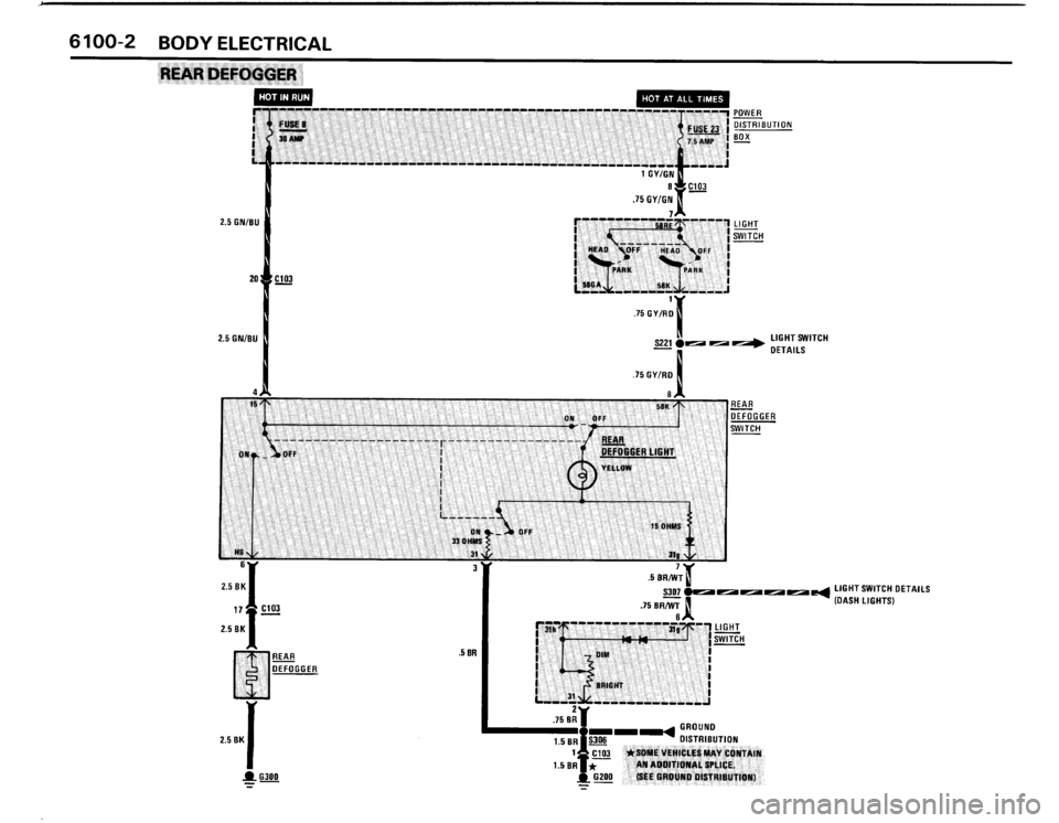 BMW 325i 1989 E30 Electrical Troubleshooting Manual 