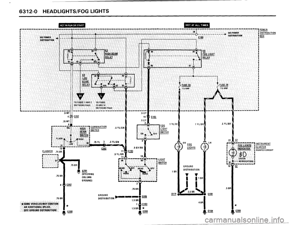 BMW 325i 1989 E30 Electrical Troubleshooting Manual 