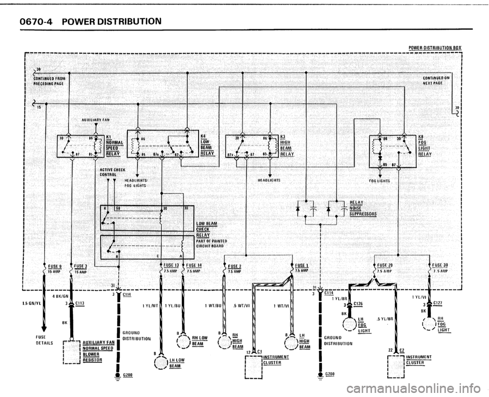 BMW 325i CONVERTIBLE 1989 E30 Electrical Troubleshooting Manual 