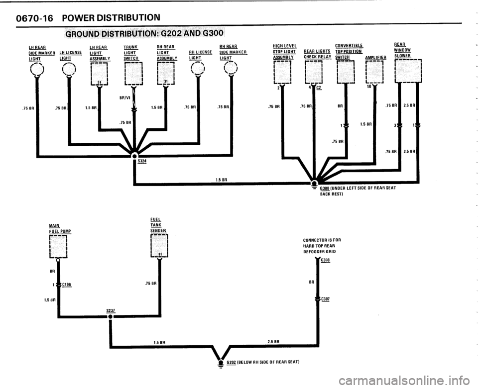 BMW 325i CONVERTIBLE 1989 E30 Electrical Troubleshooting Manual 