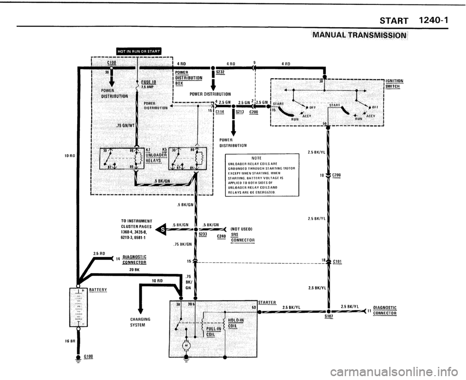 BMW 325i CONVERTIBLE 1989 E30 Electrical Troubleshooting Manual 