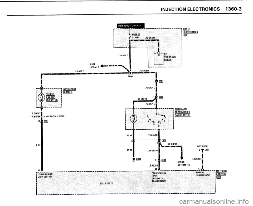 BMW 325i CONVERTIBLE 1989 E30 Electrical Troubleshooting Manual 