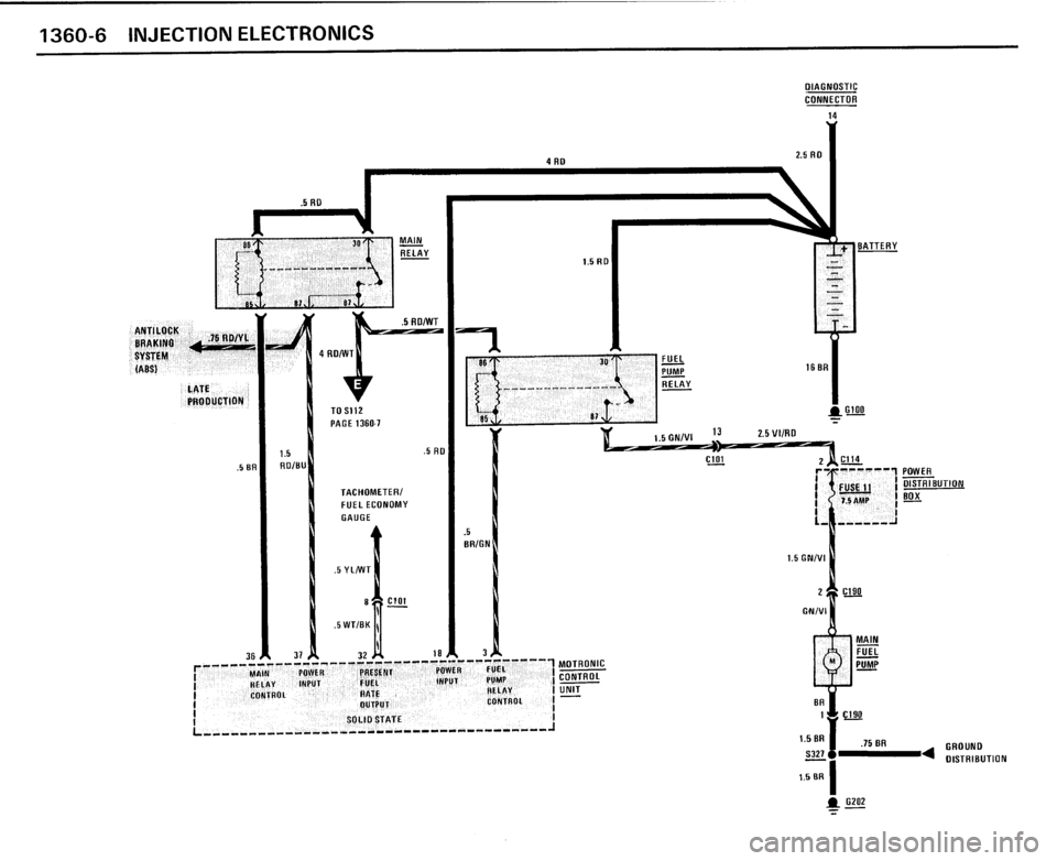 BMW 325i CONVERTIBLE 1989 E30 Electrical Troubleshooting Manual 