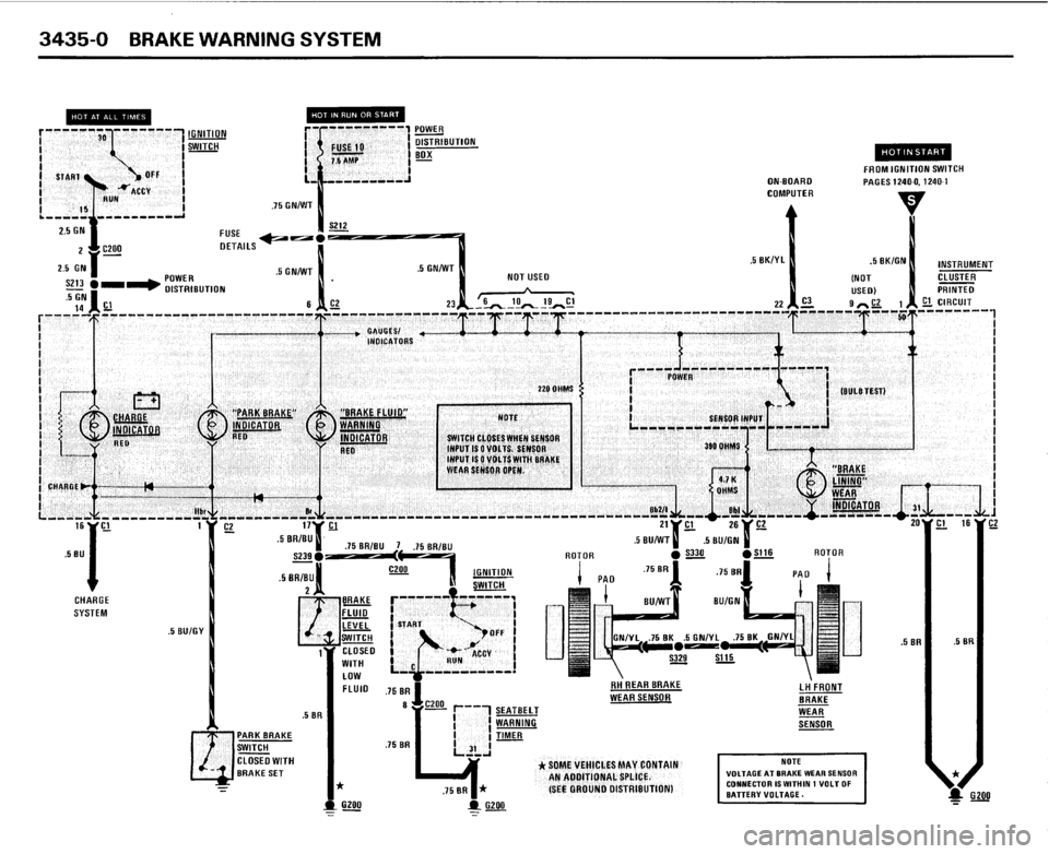 BMW 325i CONVERTIBLE 1989 E30 Electrical Troubleshooting Manual 