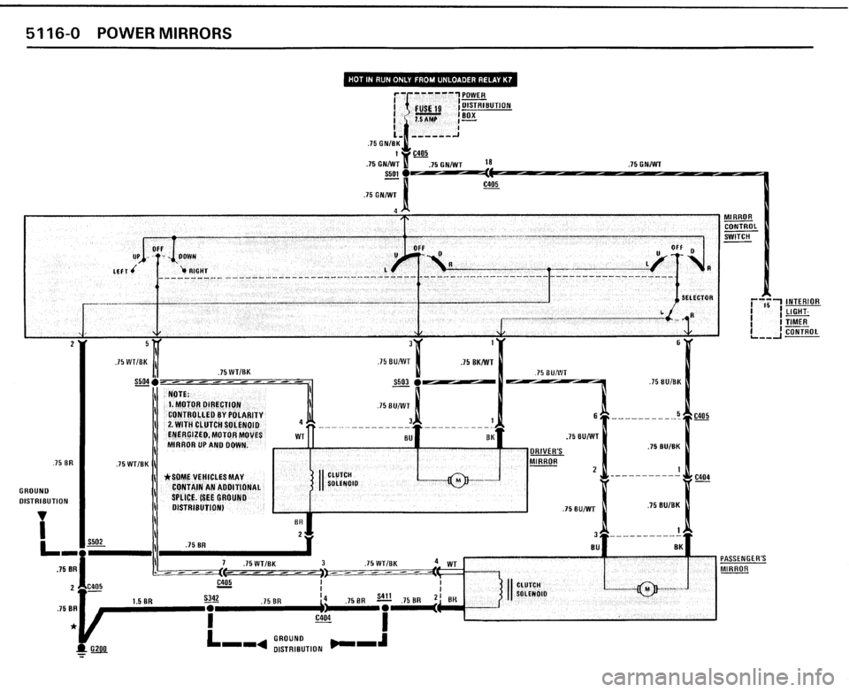 BMW 325i CONVERTIBLE 1989 E30 Electrical Troubleshooting Manual 