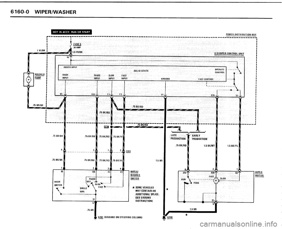 BMW 325i CONVERTIBLE 1989 E30 Electrical Troubleshooting Manual 