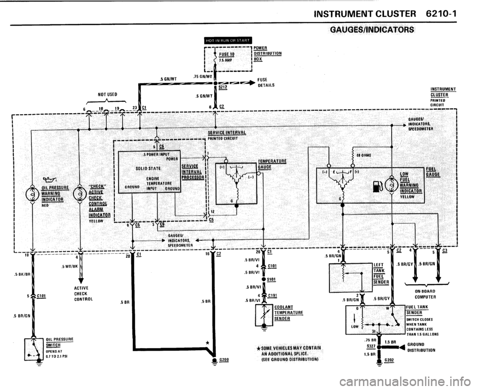 BMW 325i CONVERTIBLE 1989 E30 Electrical Troubleshooting Manual 