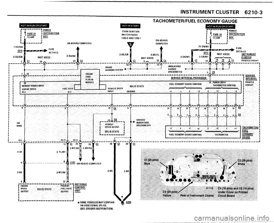 BMW 325i CONVERTIBLE 1989 E30 Electrical Troubleshooting Manual 