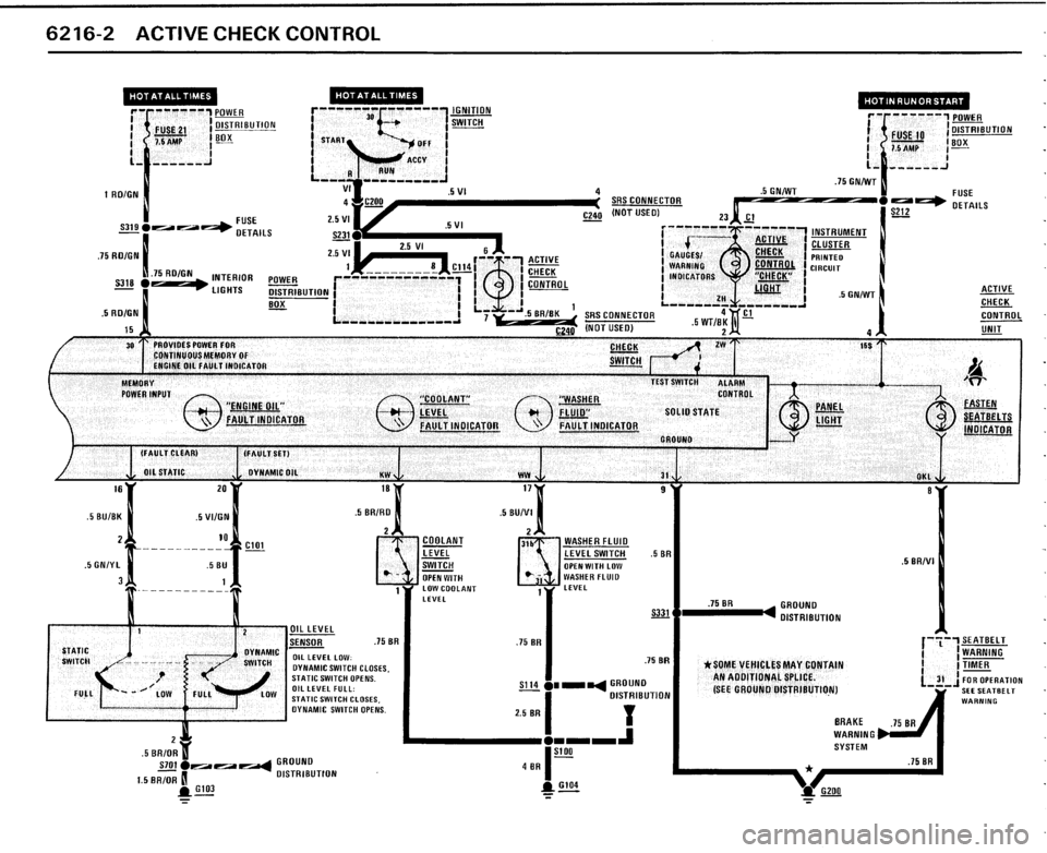 BMW 325i CONVERTIBLE 1989 E30 Electrical Troubleshooting Manual 