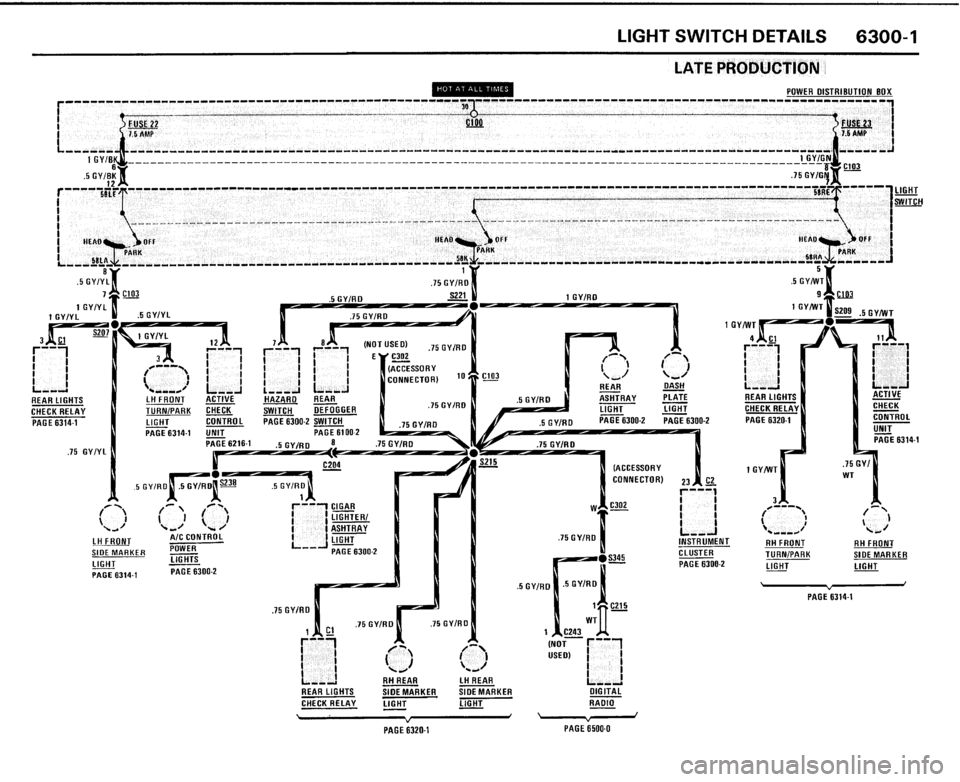 BMW 325i CONVERTIBLE 1989 E30 Electrical Troubleshooting Manual 