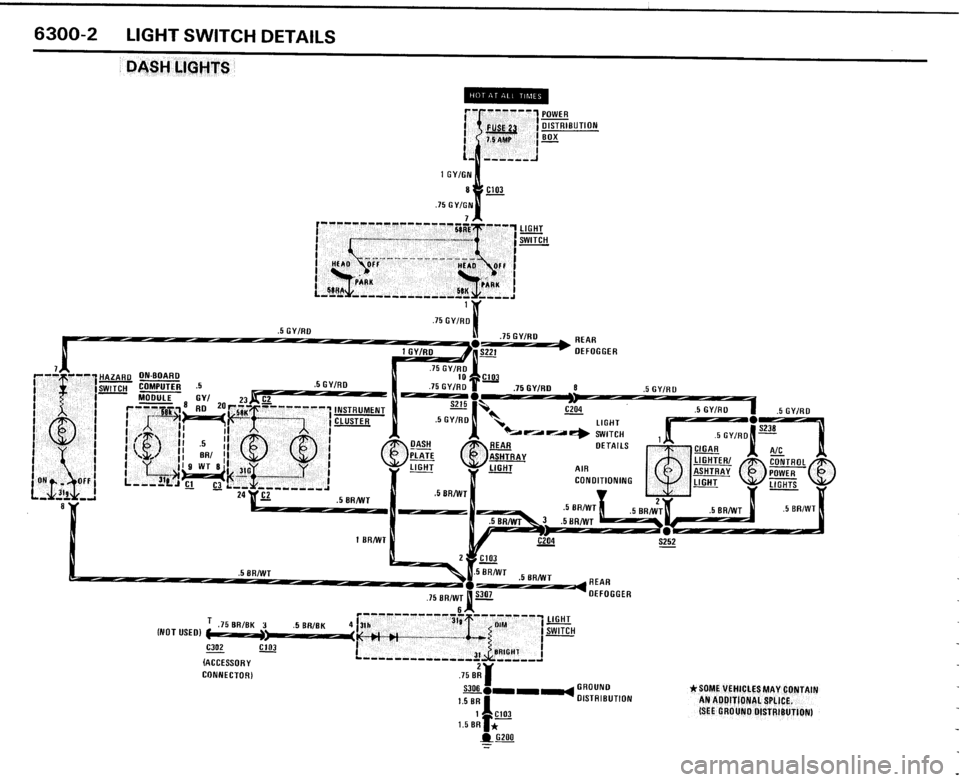 BMW 325i CONVERTIBLE 1989 E30 Electrical Troubleshooting Manual 